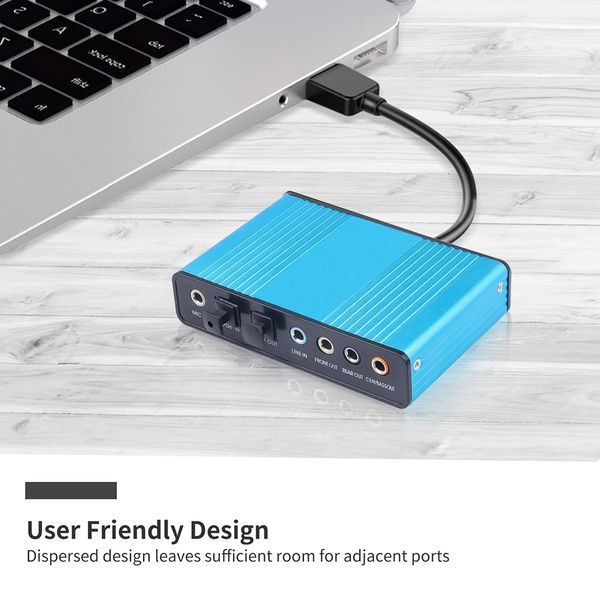 USB внешняя звуковая карта Kebidu Sound Card 6 канальная SPDIF 5.1 Optical External Audio Car 5773 фото