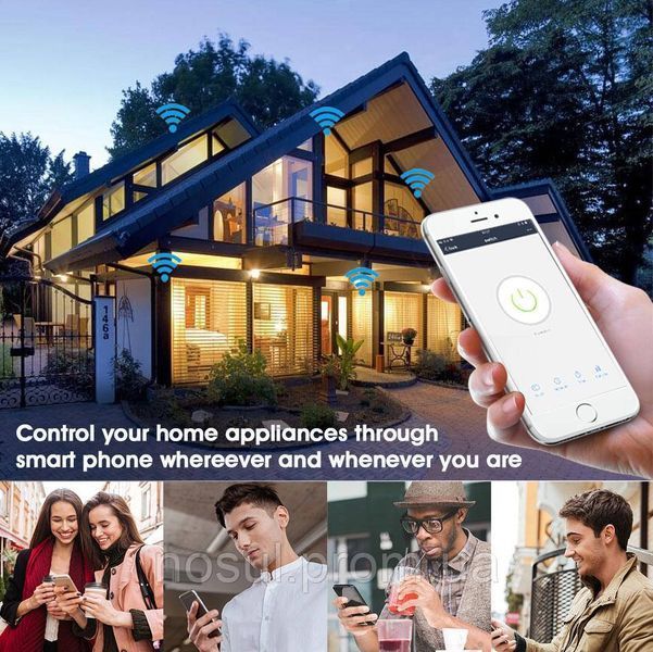 WiFi выключатель с диммером сенсорный с регулировкой яркости света и функцией управления телефоном по WiFi 5119 фото