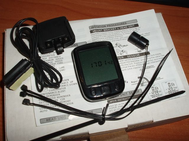 Велокомпьютер Sunding SD-563 Велосипедный борт.компьютер (ТЕМПЕРАТУРА, спидометр, одометр, таймер) 2741 фото