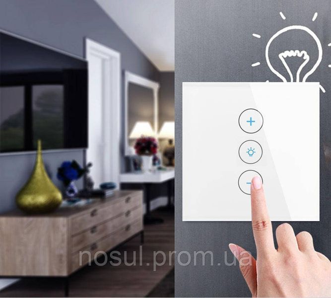 WiFi выключатель с диммером сенсорный с регулировкой яркости света и функцией управления телефоном по WiFi 5119 фото