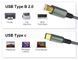 Кабель USB Type-C (male) к USB-B (male) для принтера (1 м) серый плетеный шнур для Canon Epson HP Samsung 5979-2 фото 6