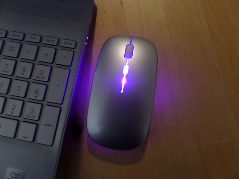 RGB Бездротова мишка два режими підключення (Bluetooth / 2.4G) перезаряджається вбудований АКБ геймерська безшумна миша для комп'ю 7648 фото