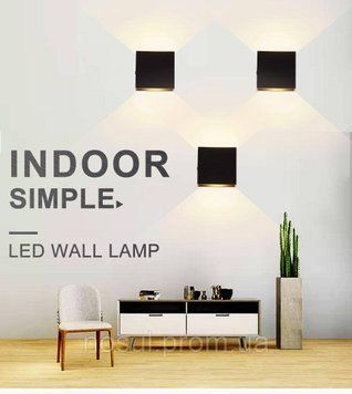 Світильник настінний 220 В 12 W lampada (регульована яскравість) LED Aluminium wall light лампаду 5843 фото