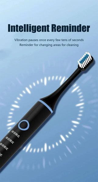 Электрическая зубная щетка Smart USB Rechargeable Teeth Clean Whitening Sonic Toothbrush Зубная щетка 7844 фото