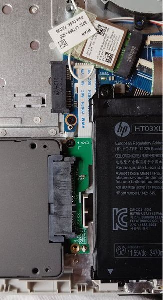 TPN-C135 SATA HDD-SSD 8-pin (1.0 mm) адаптер переходник HP (15-DB1003 DA0012DX 250 255 256 G7) EPK52 LS-G072P 7600 фото