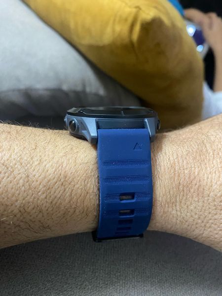 Ремешок (26 мм) Garmin QuickFit Fenix 6X 6X 6 Pro BLUE (СИНИЙ) силикон каучук 7172 фото