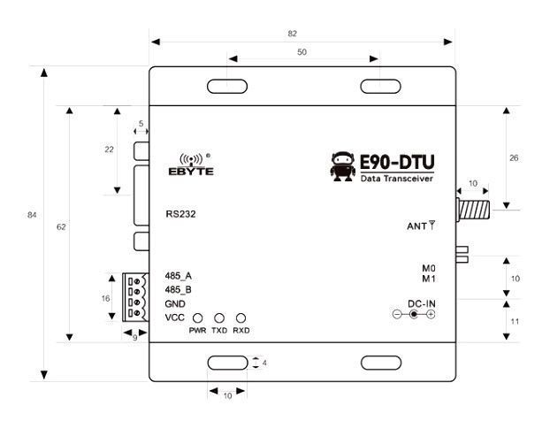 EBYTE E90-DTU (433L20) LoRa SX1278 V8 (SMA male 30 dB) RS485(RS232)-RF 433MHz беспроводный модем Wir 7364-3 фото