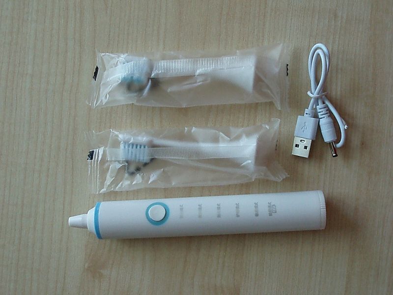 Электрическая зубная щетка Smart USB Rechargeable Teeth Clean Whitening Sonic Toothbrush Зубная щетка 7844 фото