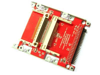 CF-IDE44 2PCF-V2 (2.00mm v2.1) адаптер 2.5' IDE (44 pin папа) - CFх2 DUAL (50 pin) master/slave jmp 2644 фото
