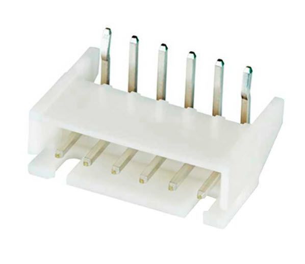JST-XH 6 pin 5S (шаг 2.54 мм) разъем папа (вертикал.) угловой 90 гр. 6239-3 фото