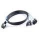 Кабель для RAID контроллера SFF-8087 Mini SAS 4.0 12Gbps (36P) - 4 SATA3 (50 см) 7568 фото 2