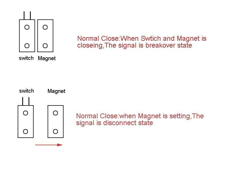 Датчик герконовый (открытие закрытие) open closed магнитный Magnetic switch 3492 фото