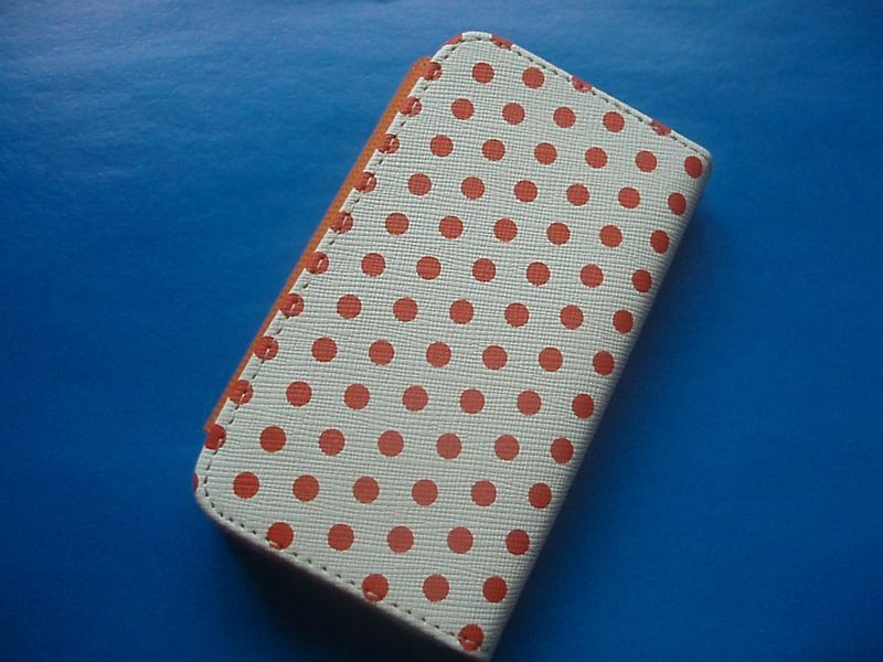 IPhone 4 чохол блокнот для телефона Polka Dot Combo 2626 фото