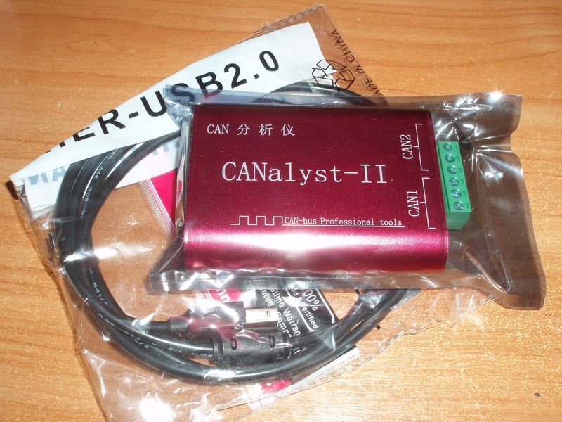 USB CAN адаптер CANalyst-II analyzer Анализатор шины CANOpen J1939 DeviceNet USBCAN-2 4501 фото