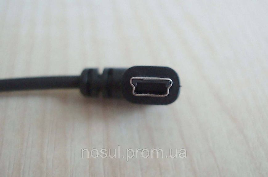 Кабель USB &mdash; mini USB кутовий, спіральна навивка 1,5 м тато-тато 4661 фото