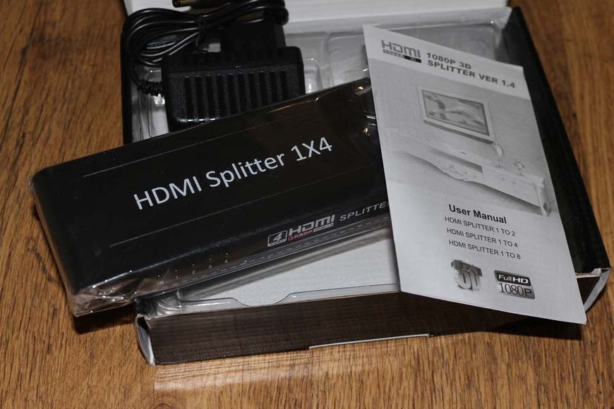 Сплітер HDMI 1 вх -> 4 вих АКТИВНИЙ, 220 В 2711 фото
