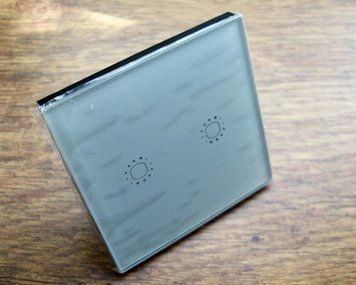 WiFi выключатель сенсорный EU-2GANG двухклавишный, белый 5118 фото