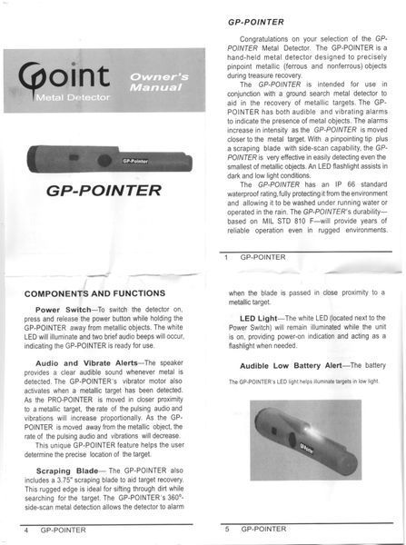 GP pointer (Garet Pro) колір чорний металодетектор пінпоінтер Metal Detector (Point) ґрунтовий 5261 фото