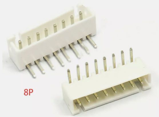 JST-XH 8 pin 7S (шаг 2.54 мм) разъем папа (горизонт) угловой 90 гр. 6248-3 фото