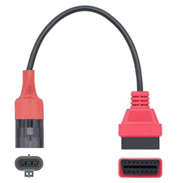 Диагностический переходник SYM/SANYANG/Moto 3-pin &rarr; OBD2 16-pin (3p To 16p Wire Adapter Motorcycle OBD Diagnostic Extension Cable Connector) 8361 фото