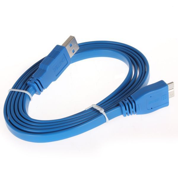 Кабель USB 3.0 A male to Micro USB Super Slim (60 см) New Flat Cable for external Hard Disk 2821 фото