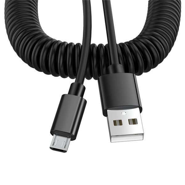 Кабель USB - type-C (спиральная навивка) 1 м (папа-папа) для зарядки и передачи данных. 6591 фото