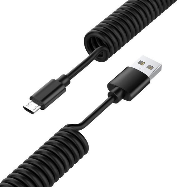Кабель USB - type-C (спиральная навивка) 1 м (папа-папа) для зарядки и передачи данных. 6591 фото
