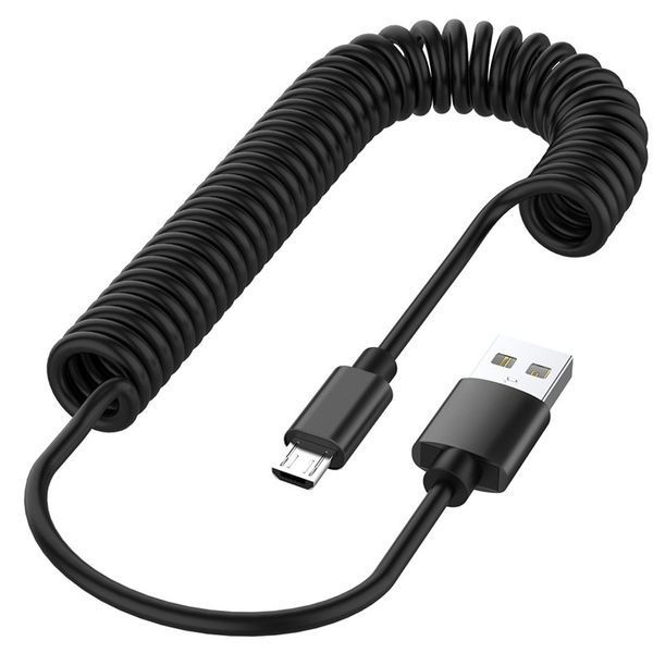 Кабель USB - type-C (спиральная навивка) 1 м (папа-папа) для зарядки и передачи данных. 6591 фото