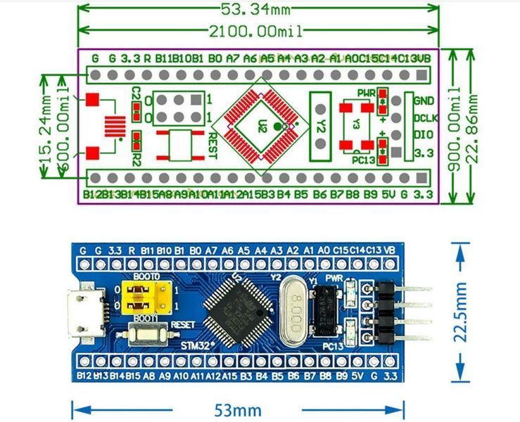 Отладочная плата разработчика STM32F103C6T6 STM32 ARM Cortex-M3 STM 6495 фото