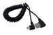 Кабель USB B angle 90 (кутовий) &mdash; mini USB angle 90 (кутовий) спіральна навивка 1,2 м "тато" &mdash; "тато" 4661-2 фото 2
