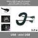 Кабель USB B angle 90 (кутовий) &mdash; mini USB angle 90 (кутовий) спіральна навивка 1,2 м "тато" &mdash; "тато" 4661-2 фото 1