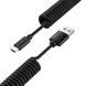 Кабель USB - type-C (спиральная навивка) 1 м (папа-папа) для зарядки и передачи данных. 6591 фото 4