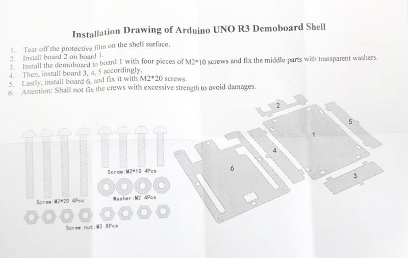 Корпус акриловый для Arduino UNO R3 прозрачный DIP LEONARDO SMD 3466 фото
