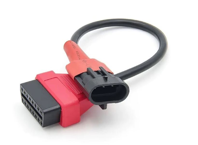 Диагностический переходник SYM/SANYANG/Moto 3-pin &rarr; OBD2 16-pin (3p To 16p Wire Adapter Motorcycle OBD Diagnostic Extension Cable Connector) 8361 фото