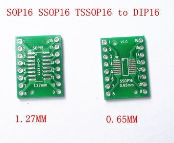 Перехідна плата 0.65/1.27мм SOP16 SSOP16 SOIC16 TSSOP16 TO DIP16 адаптер 3880 фото