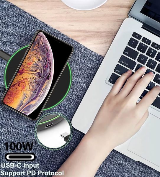 K8 Magsafe 100W USB Type-C QC 3.0, PD 3.0 (100W/30W/20W/15W/10W/7.5W) Зарядное устройство беспроводное Wireless Charger Galaxy BudsAirpods 2 Pro iPhone 14-13-15-16 Pro Max 8076 фото