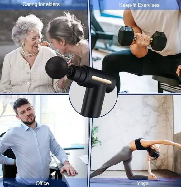 Массажер 2024 Portable Fascia Gun (цвета: чёрный, красный, серый) Deep Tissue Massage Mini Lightweight Adjusta 7907 фото