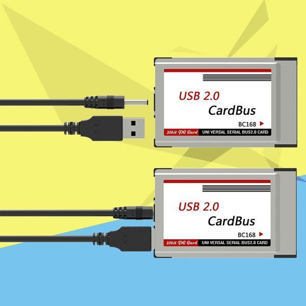Адаптер PCMCIA - USB 2.0 (2 port) хаб (тонка) розширювач додаткових портів 1396 фото