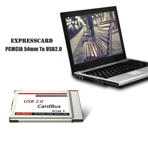 Адаптер PCMCIA - USB 2.0 (2 port) хаб (тонка) розширювач додаткових портів 1396 фото