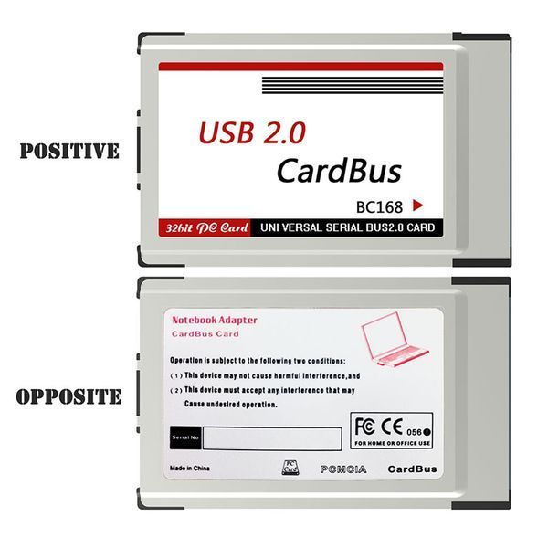 Адаптер PCMCIA - USB 2.0 (2 port) хаб (тонка) розширювач додаткових портів 1396 фото