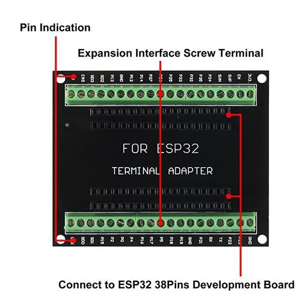 ESP32 DIY Breakout Board GPIO (32 pin) NodeMCU-32S Lua 38 Pin совместимый терминальный адаптер плата расширени 7078 фото