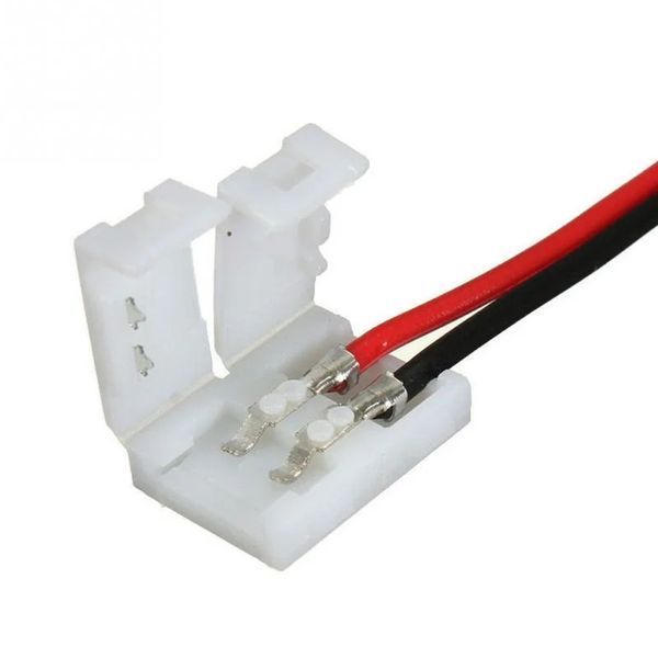 Коннектор (2 pin, 8 мм) соединитель LED 3528,5050 (12/24V) светодиодной ленты для подключения без пайки, 2-х к 6431 фото