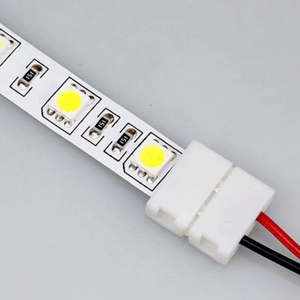Коннектор (2 pin, 8 мм) соединитель LED 3528,5050 (12/24V) светодиодной ленты для подключения без пайки, 2-х к 6431 фото