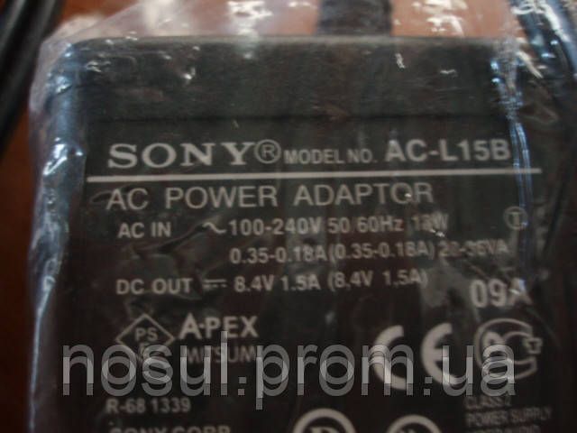 Мережевий адаптер Sony AC-L15B/ Sony AC-L15/Sony AC-L15А (зарядний 220 В для камер SONY без зняття батарей) 753 фото