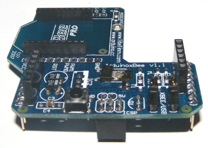 Плата Arduino XBee Shield для подключения радиомодуля XBee Сам радиомодуль Xbee продается отдельно Shield XBe 2417 фото