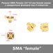 Роз'єм конектор SMA Female (13*13 мм female мама) з фланцем під 4 отвори 7360 фото 1