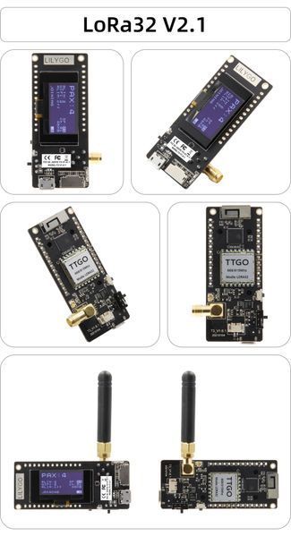 LILYGO TTGO v2.1 LoRa32 SX1276 CH9102 ESP32 (923 Mhz 14 dBm 9.9 mA) модель T3 (версія Lora 1.6.1 друга ревізія) Meshtastic операти 7596 фото