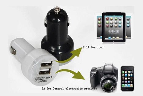 ЗП зарядне автомобільне USB-заряджання (на 2 порти) від прикурювача 12v мініmini 2584 фото