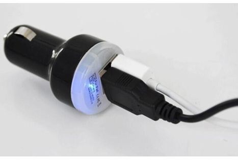 ЗП зарядне автомобільне USB-заряджання (на 2 порти) від прикурювача 12v мініmini 2584 фото