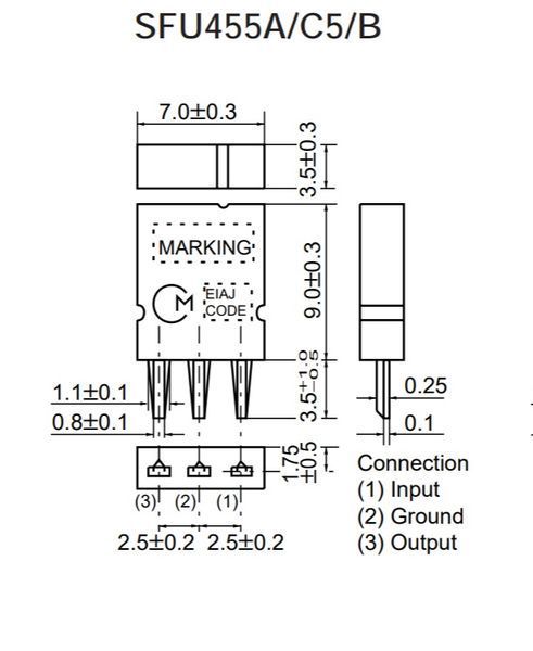 SFU 455B TLY DIP-3 кварцевый резонатор 455KHz керамический DIP-3 TV Remote Control Crystal 6061 фото